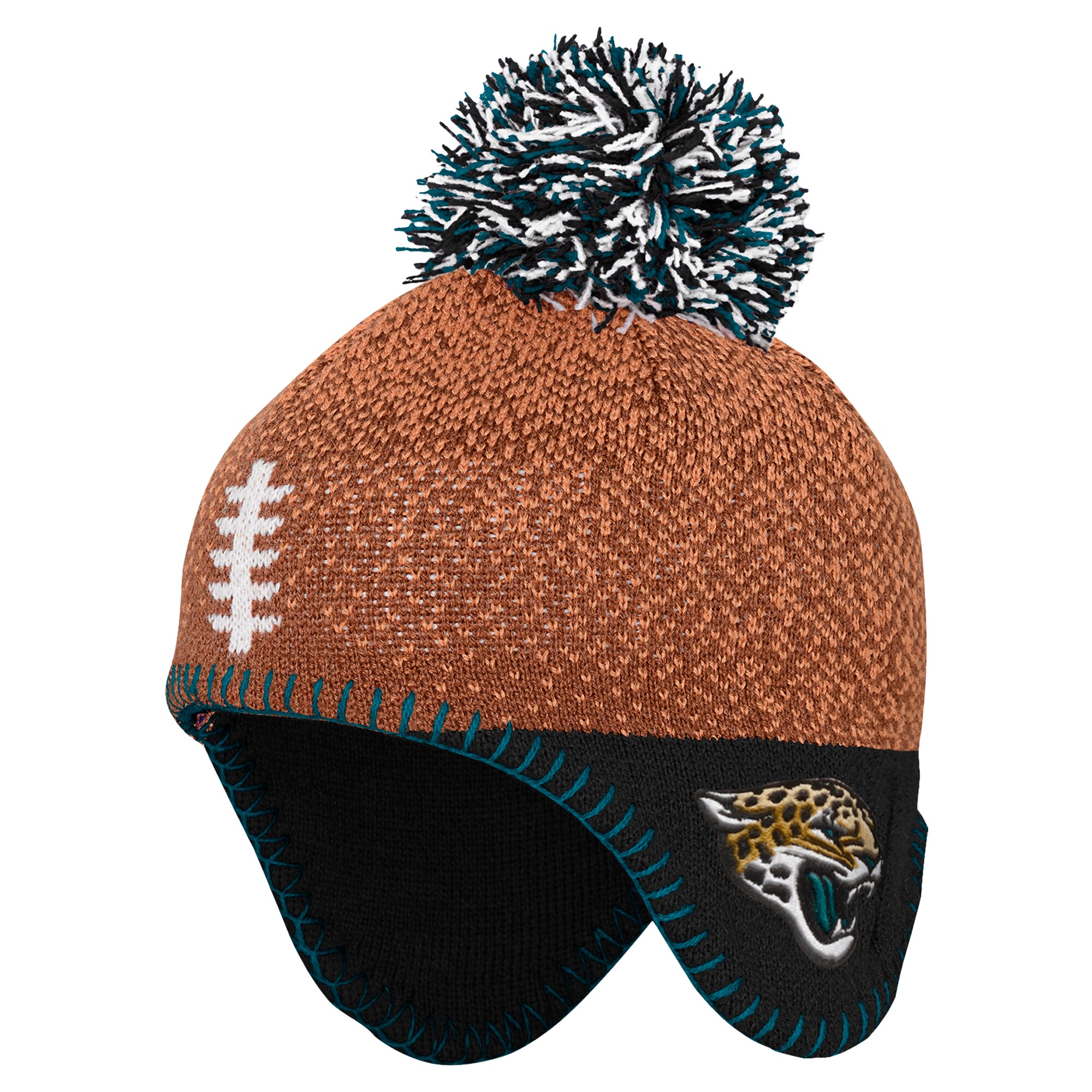infant brown jacksonville jaguars football head knit hat with pom Collection – Jaguars Jerseys & Hats for Every Fan