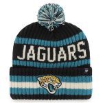 mens 47 black jacksonville jaguars bering cuffed knit hat with pom Collection – Jaguars Jerseys & Hats for Every Fan