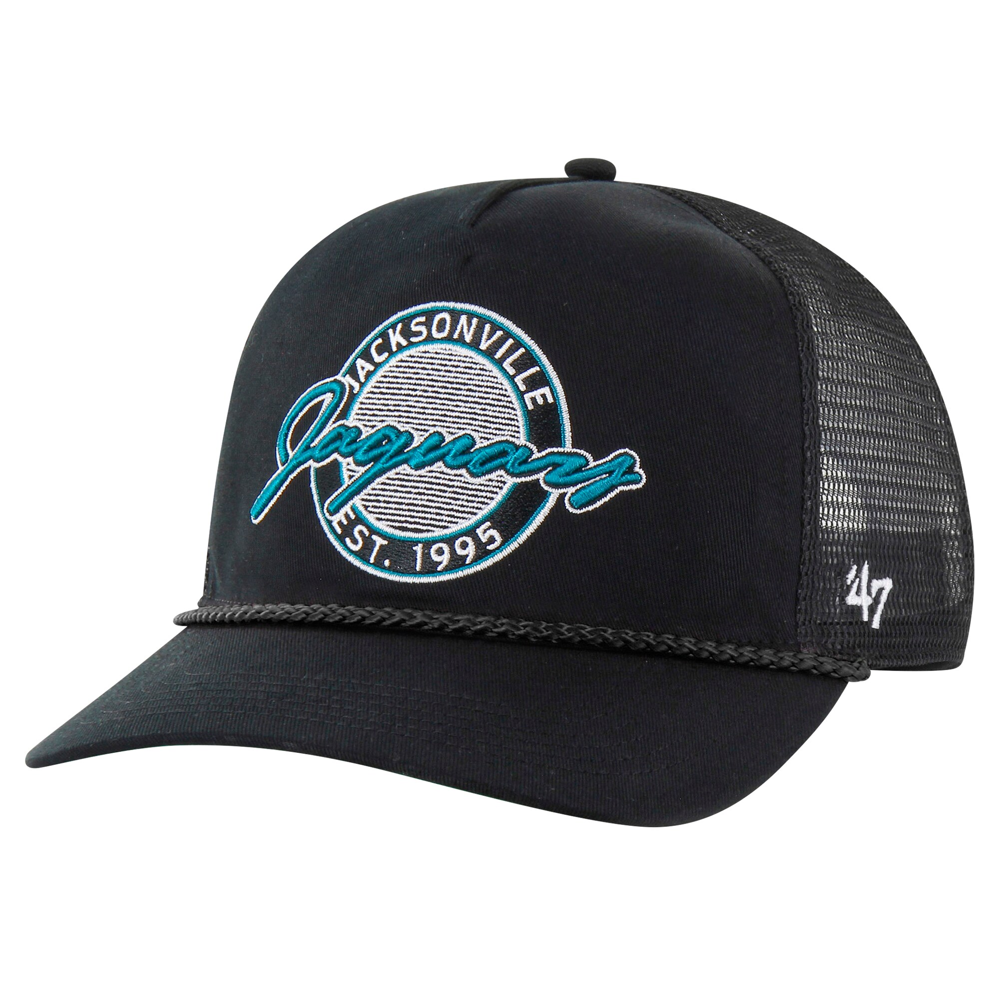 mens 47 black jacksonville jaguars promenade hitch trucker adjustable hat Collection – Jaguars Jerseys & Hats for Every Fan