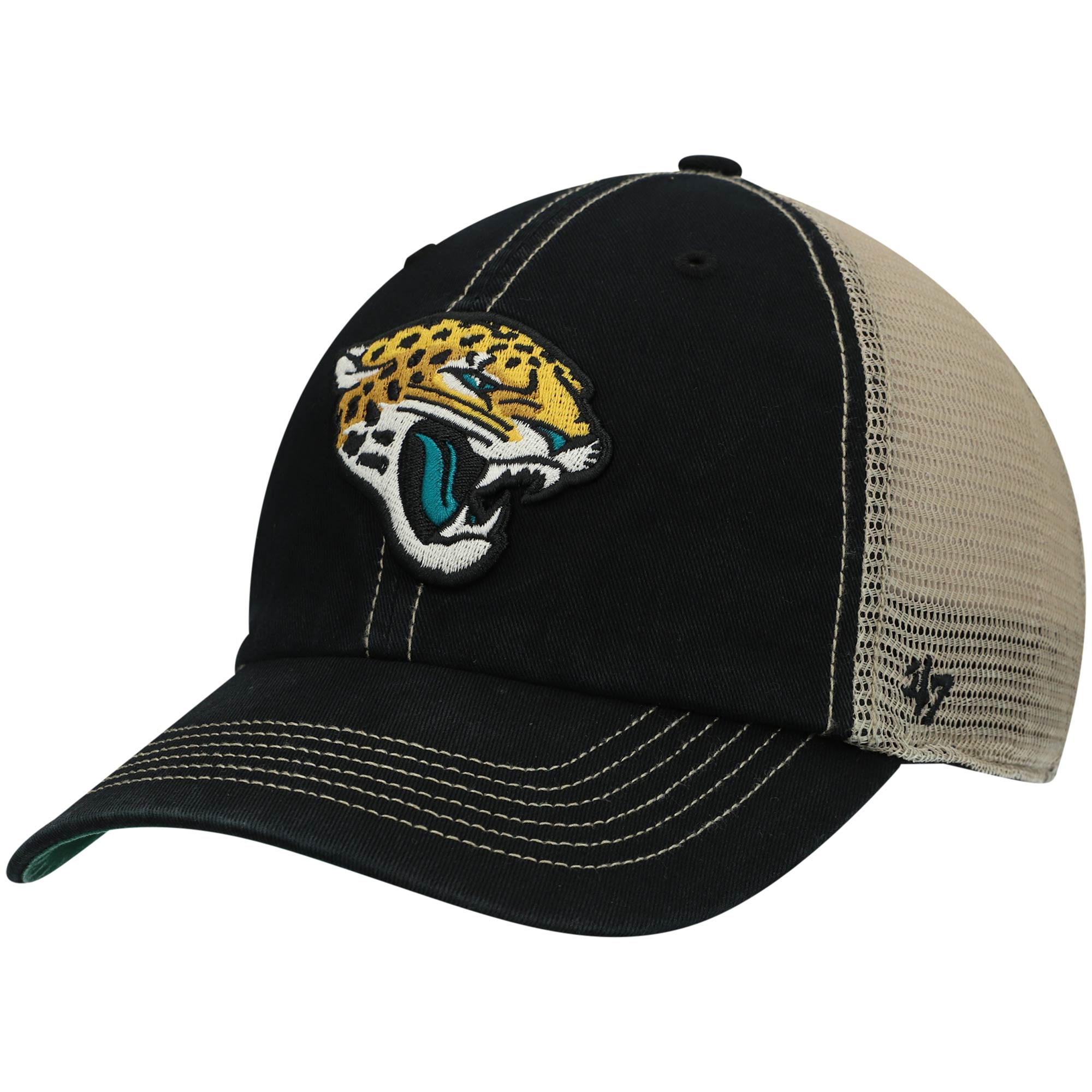 mens 47 blacknatural jacksonville jaguars trawler trucker clean up snapback hat Collection – Jaguars Jerseys & Hats for Every Fan
