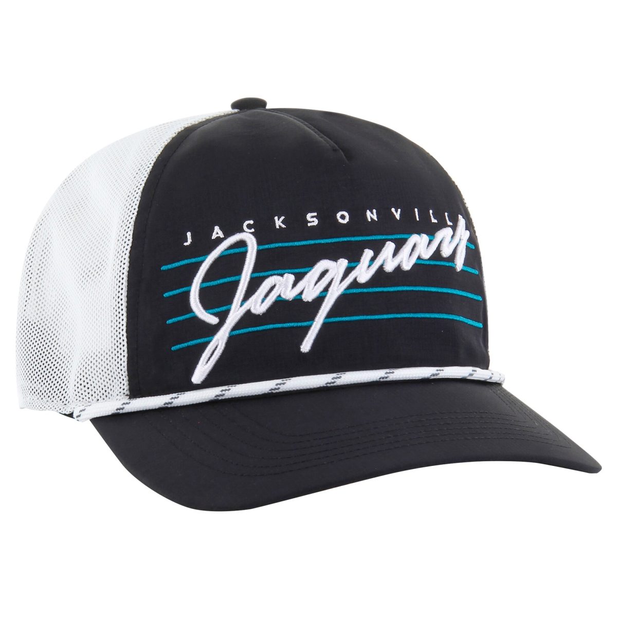 mens 47 blackwhite jacksonville jaguars downburst relaxed hitch trucker adjustable hat Collection – Jaguars Jerseys & Hats for Every Fan