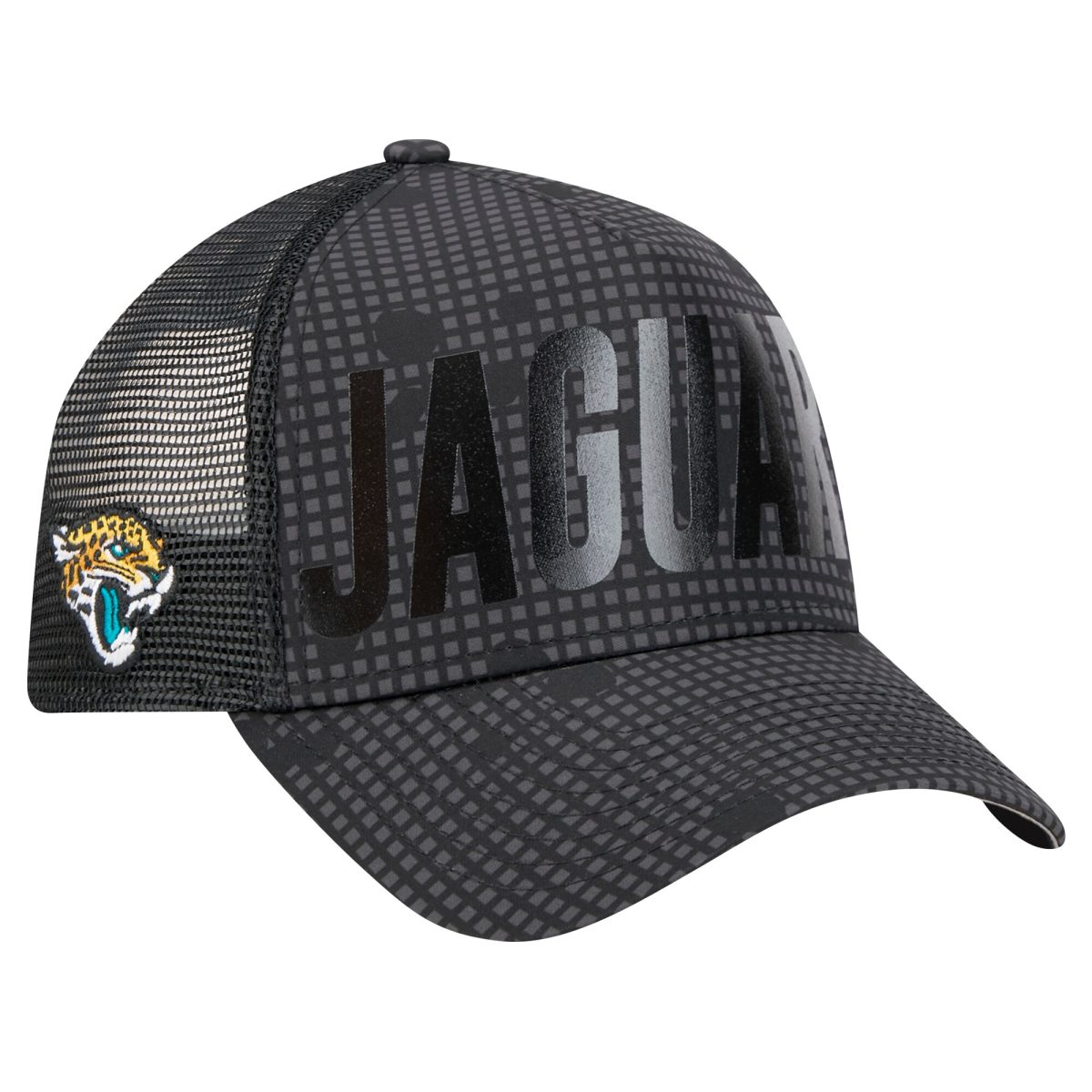 mens new era black jacksonville jaguars midnight ink tonal text a-frame trucker 9forty adjustable hat Collection – Jaguars Jerseys & Hats for Every Fan