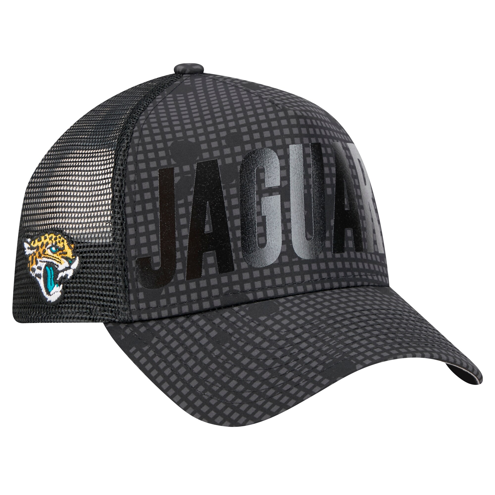 mens new era black jacksonville jaguars midnight ink tonal text a-frame trucker 9forty adjustable hat Collection – Jaguars Jerseys & Hats for Every Fan