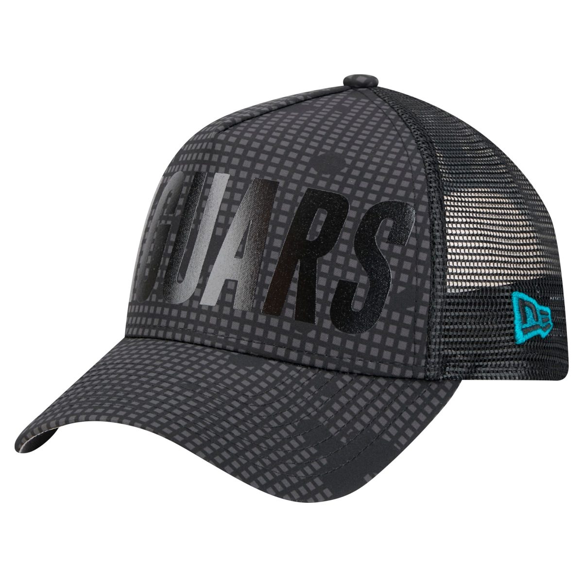 mens new era black jacksonville jaguars midnight ink tonal text a-frame trucker 9forty adjustable hat Collection – Jaguars Jerseys & Hats for Every Fan