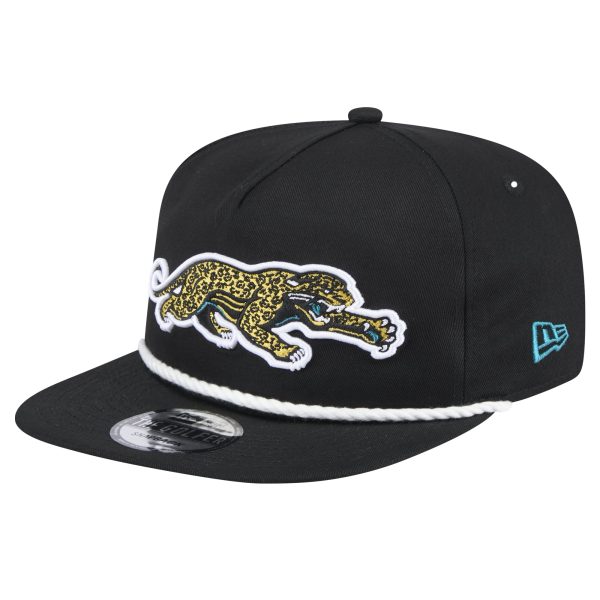 mens new era black jacksonville jaguars throwback crawl lockup golfer snapback hat Collection – Jaguars Jerseys & Hats for Every Fan