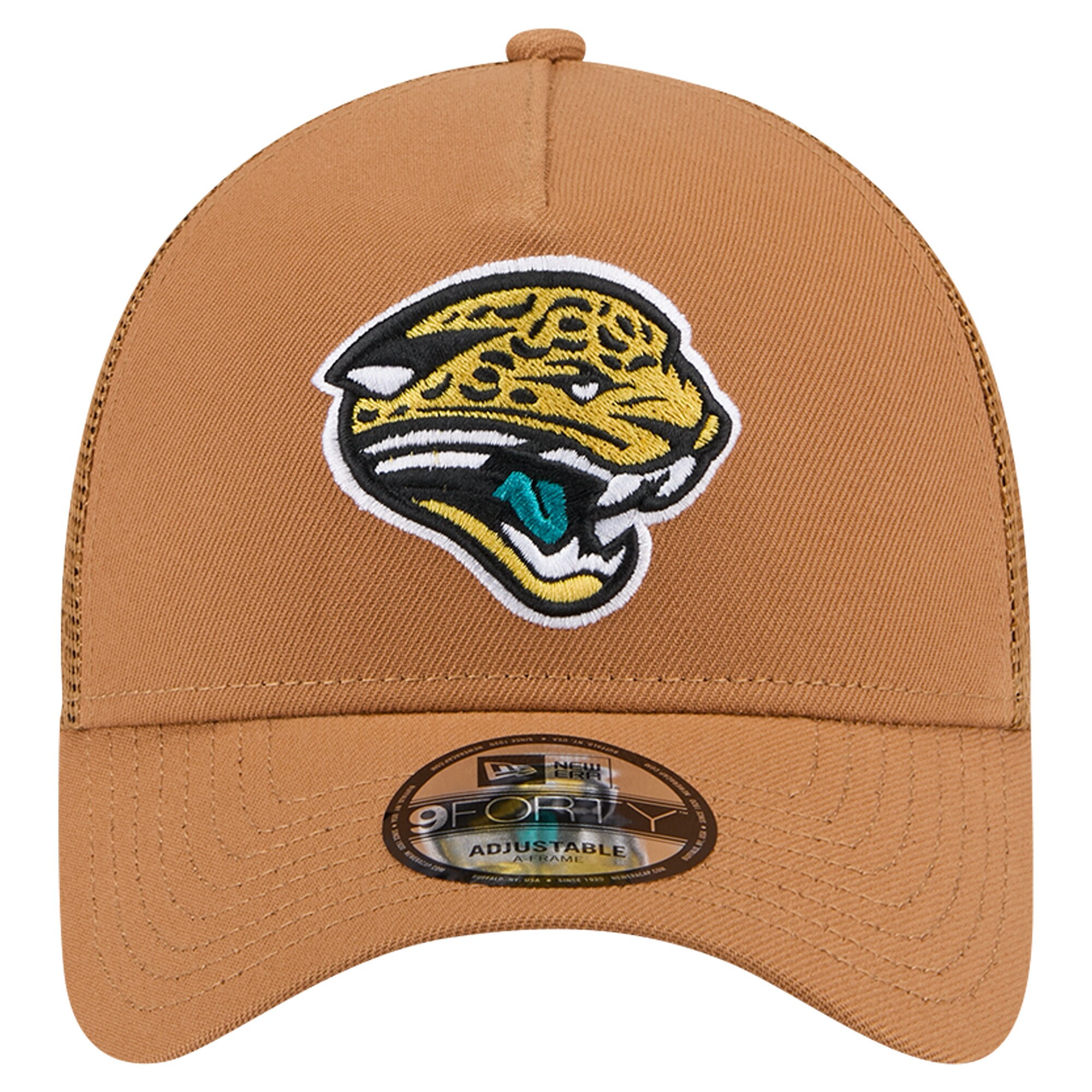 mens new era brown jacksonville jaguars throwback color pack a-frame trucker 9forty adjustable hat Collection – Jaguars Jerseys & Hats for Every Fan