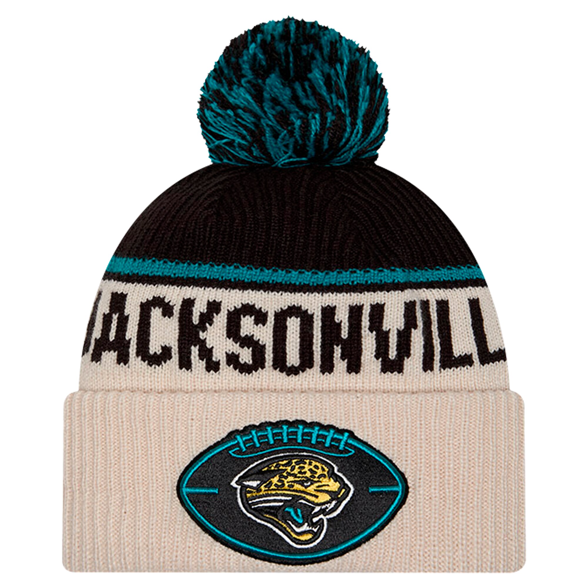 mens new era stone jacksonville jaguars nfl sideline historic cuffed knit hat with pom Collection – Jaguars Jerseys & Hats for Every Fan