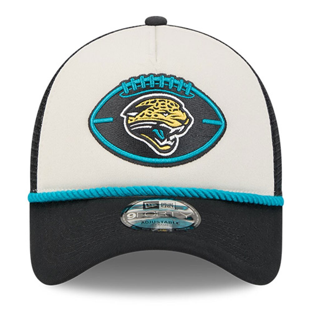 mens new era stoneblack jacksonville jaguars 2024 sideline historic 9forty a-frame trucker adjustable hat Collection – Jaguars Jerseys & Hats for Every Fan
