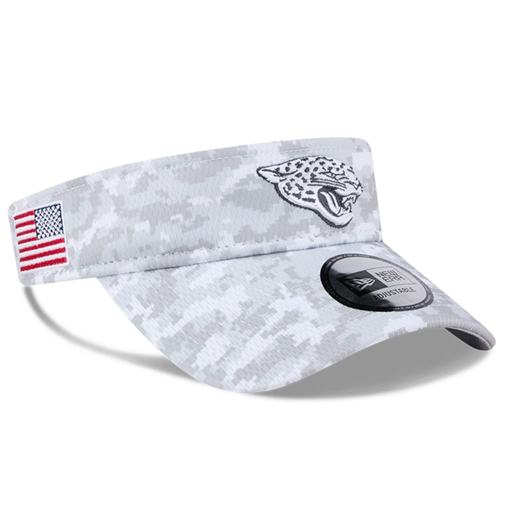 mens new era white jacksonville jaguars 2024 salute to service digital camo adjustable visor Collection – Jaguars Jerseys & Hats for Every Fan