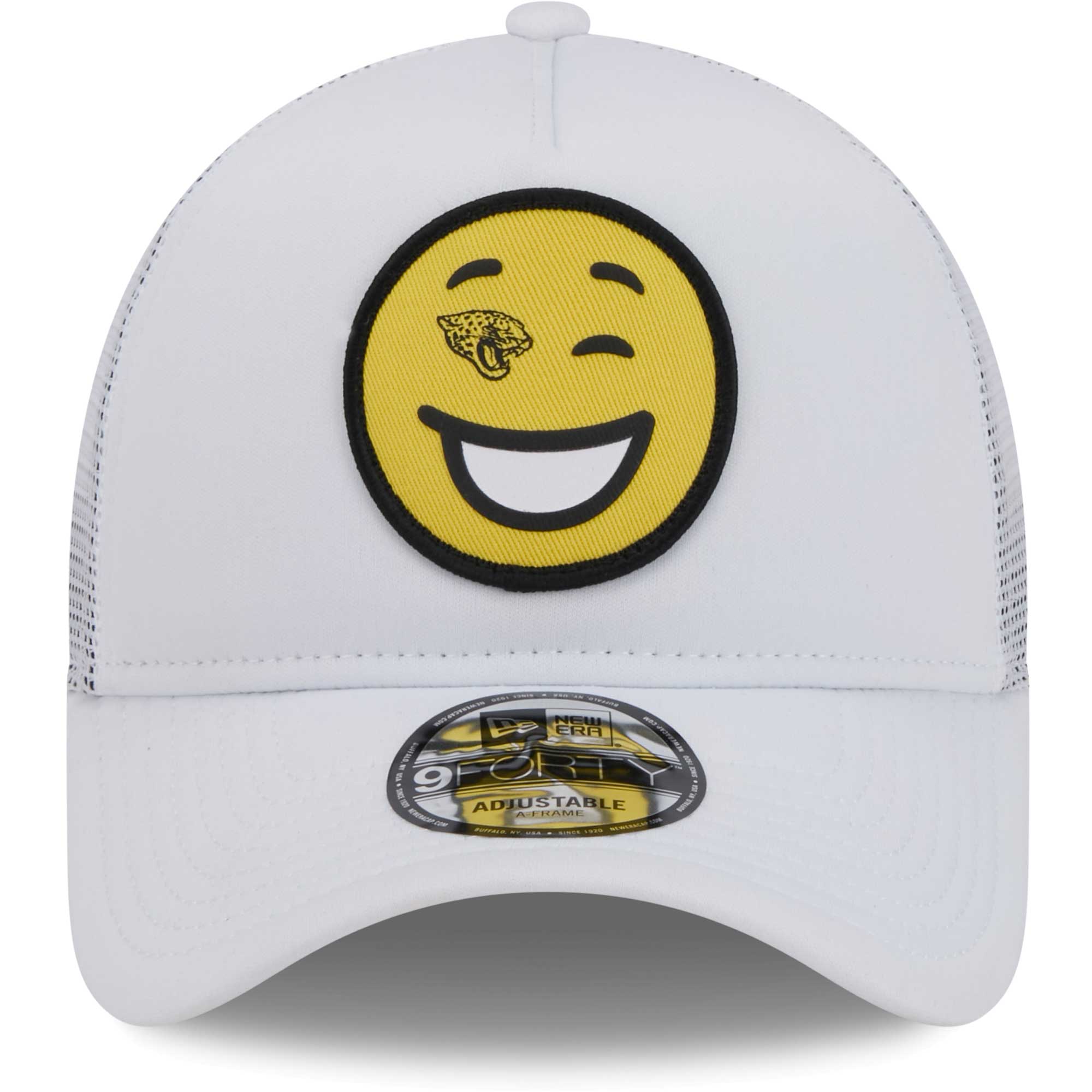 mens new era white jacksonville jaguars happy a-frame trucker 9forty snapback hat Collection – Jaguars Jerseys & Hats for Every Fan