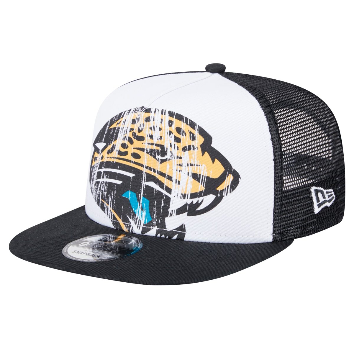 mens new era whiteblack jacksonville jaguars distressed 9fifty a-frame snapback hat Collection – Jaguars Jerseys & Hats for Every Fan
