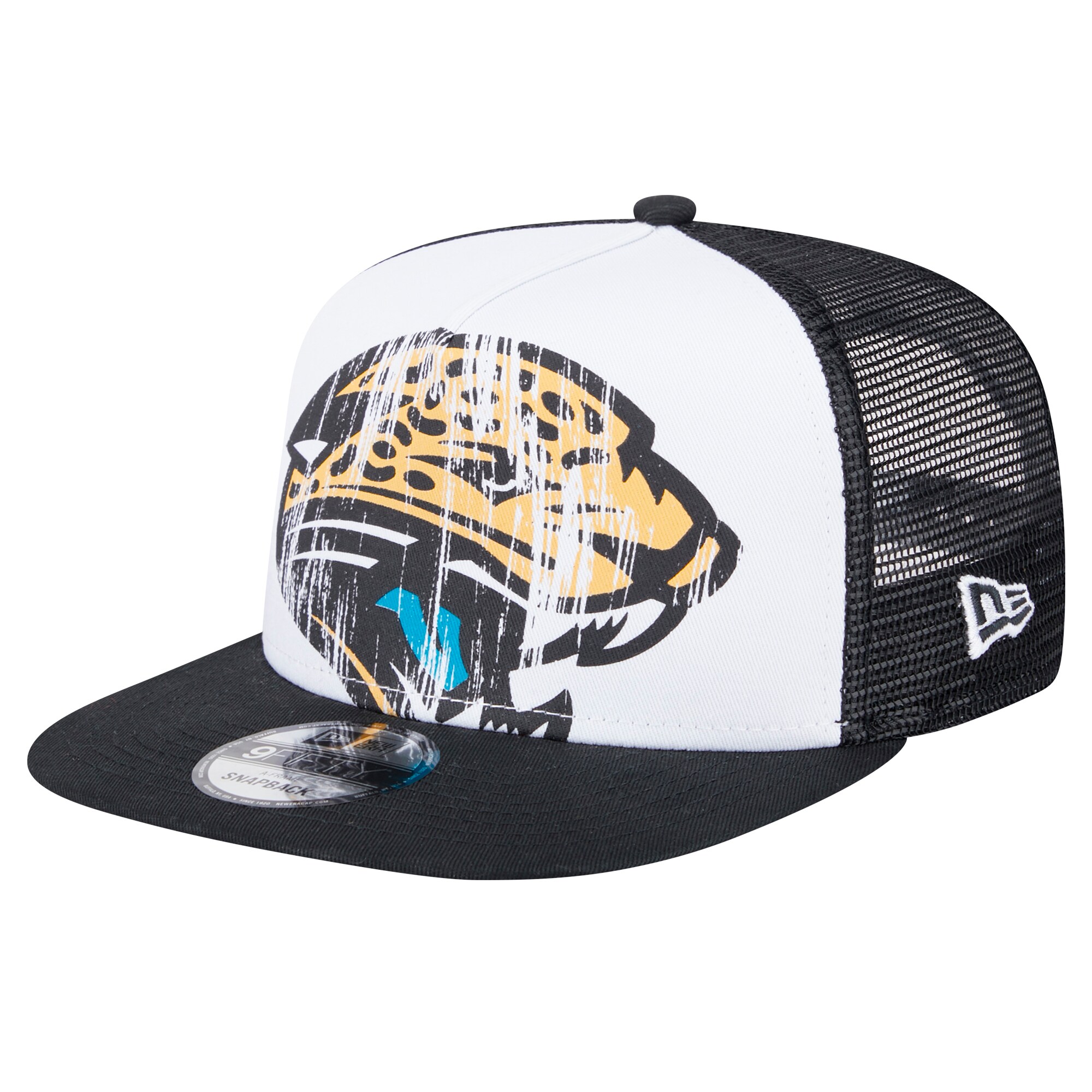mens new era whiteblack jacksonville jaguars distressed 9fifty a-frame snapback hat Collection – Jaguars Jerseys & Hats for Every Fan