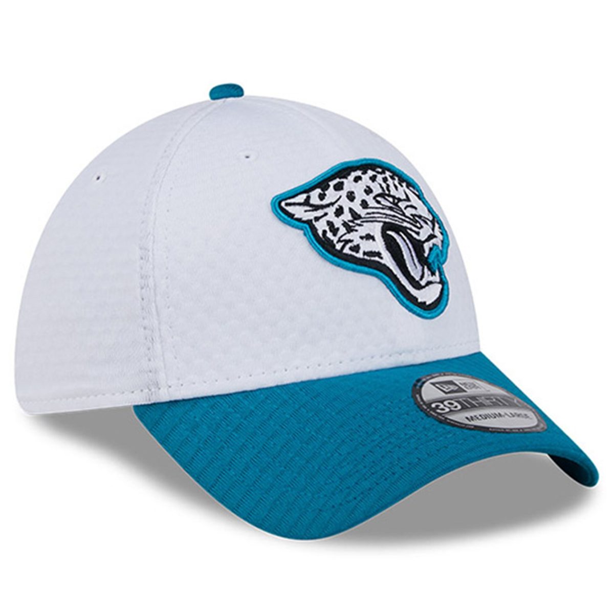 mens new era whiteteal jacksonville jaguars 2024 nfl training camp 39thirty flex hat Collection – Jaguars Jerseys & Hats for Every Fan