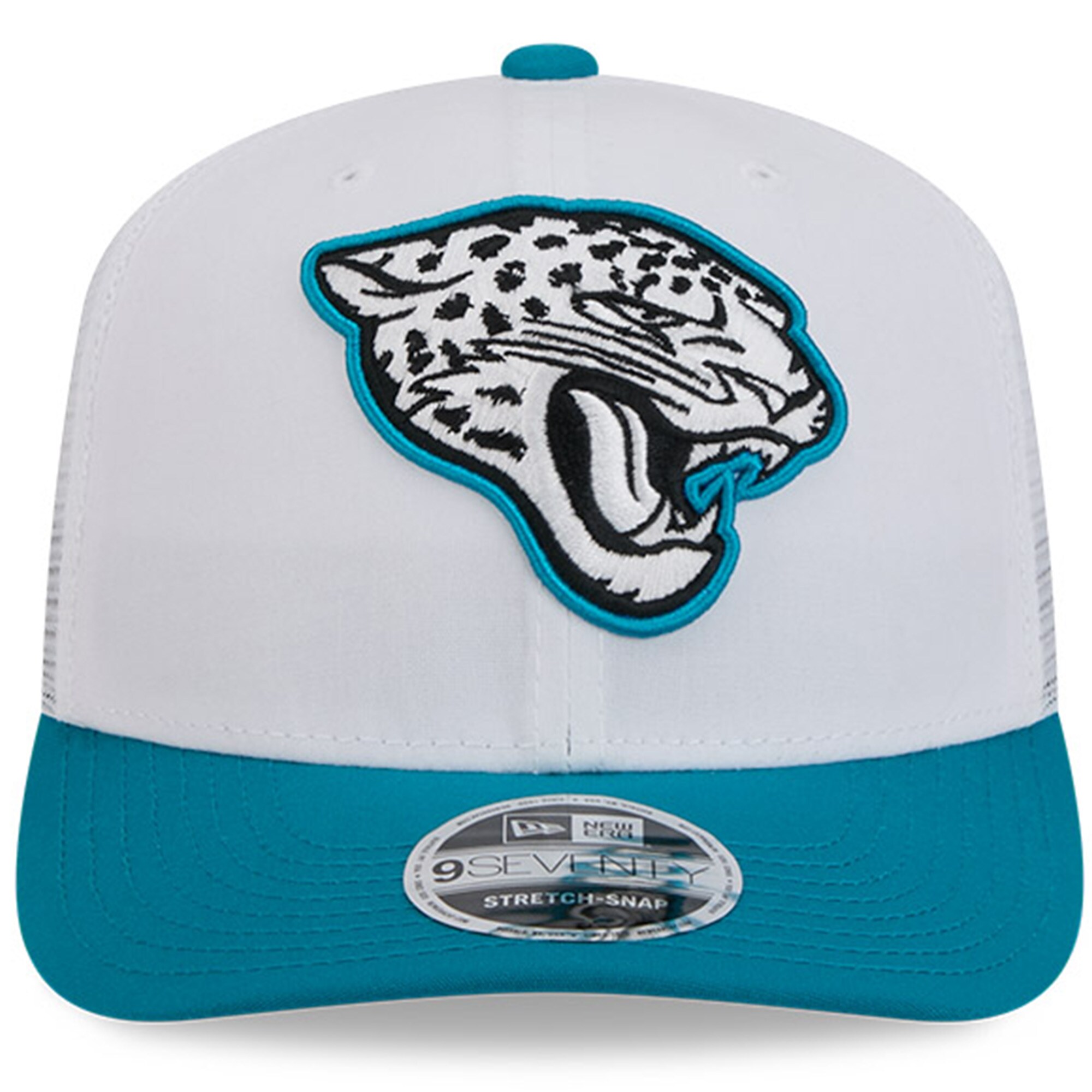 mens new era whiteteal jacksonville jaguars 2024 nfl training camp 9seventy trucker hat Collection – Jaguars Jerseys & Hats for Every Fan