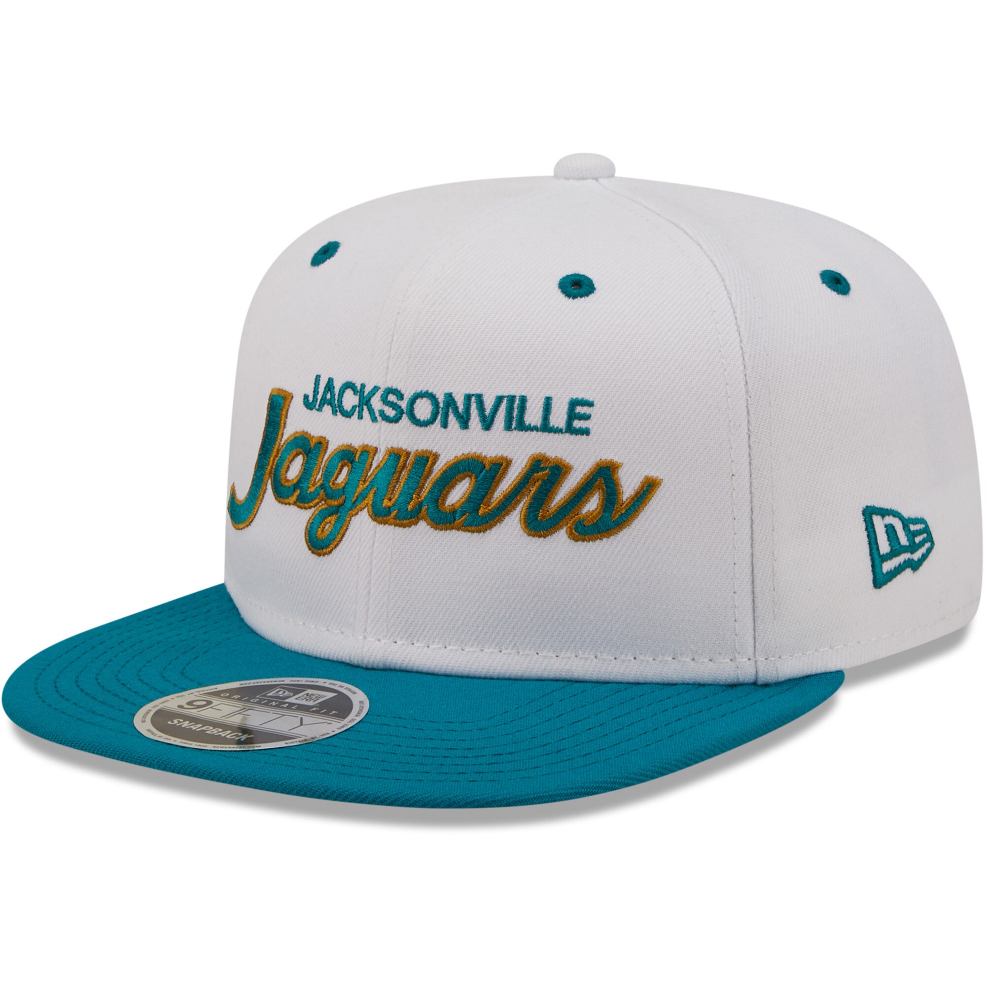 mens new era whiteteal jacksonville jaguars sparky original 9fifty snapback hat Collection – Jaguars Jerseys & Hats for Every Fan