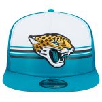 mens new era whiteteal jacksonville jaguars striped a-frame 9fifty trucker snapback hat Collection – Jaguars Jerseys & Hats for Every Fan