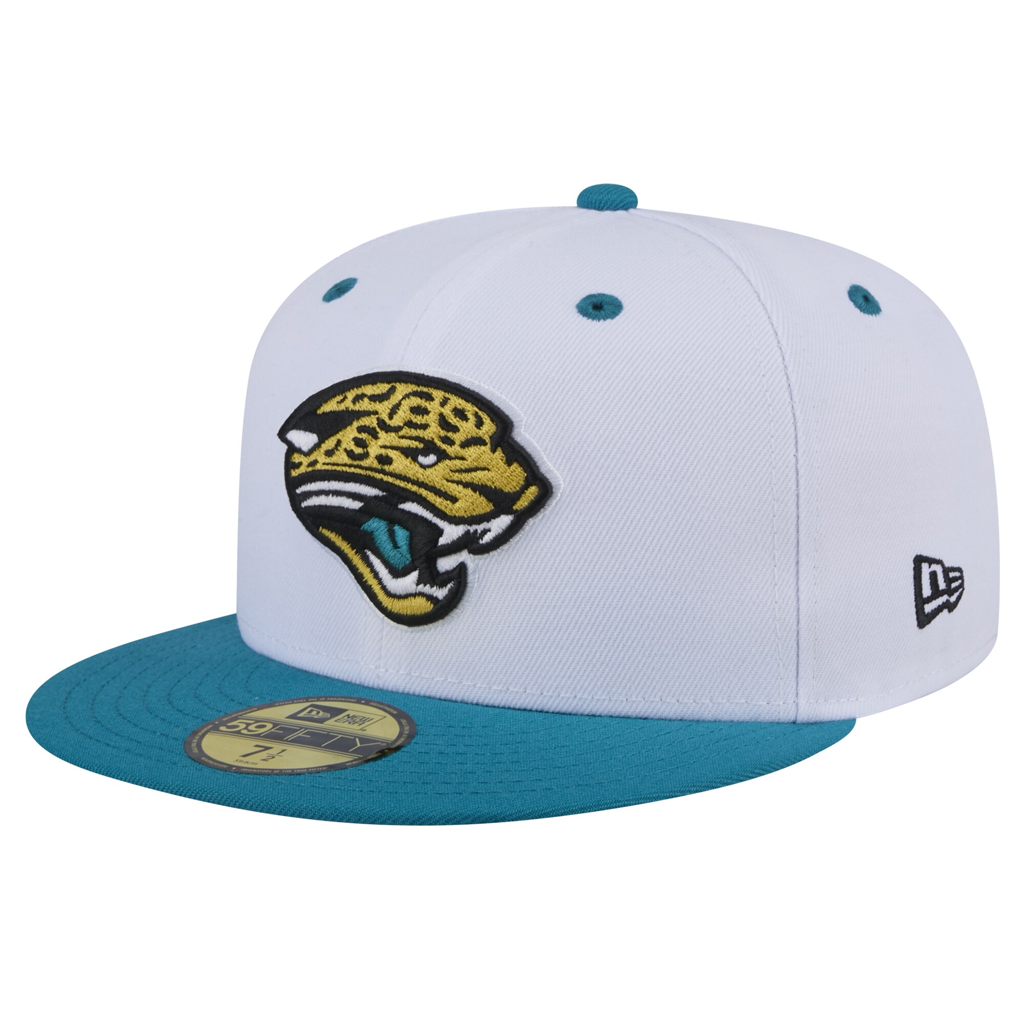 mens new era whiteteal jacksonville jaguars throwback logo flipside two-tone 59fifty fitted hat Collection – Jaguars Jerseys & Hats for Every Fan