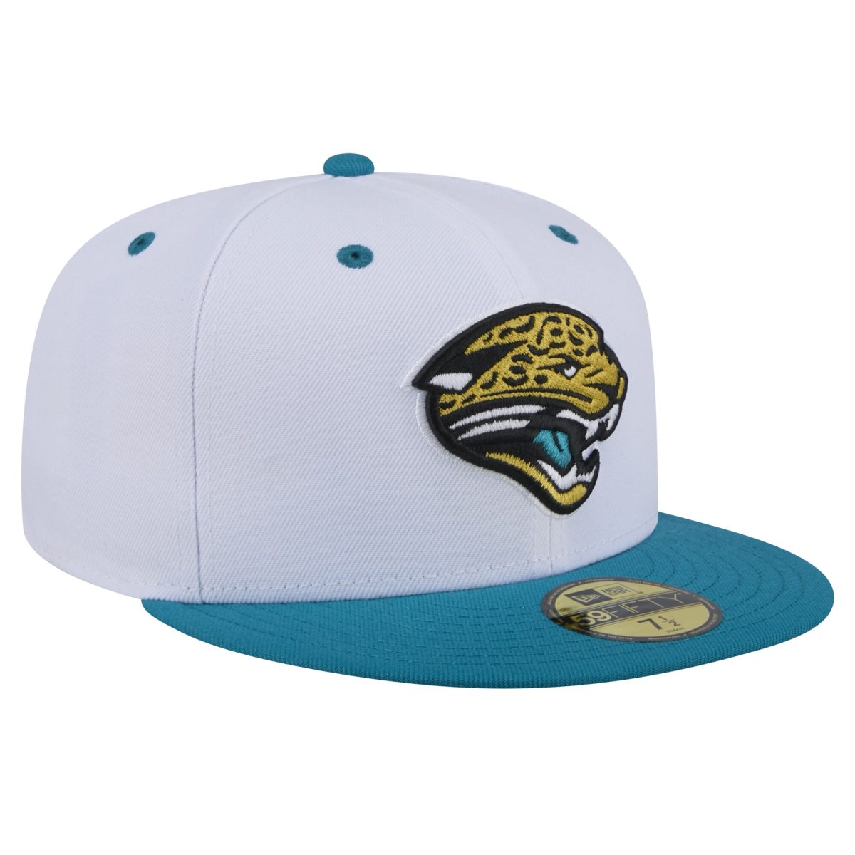 mens new era whiteteal jacksonville jaguars throwback logo flipside two-tone 59fifty fitted hat Collection – Jaguars Jerseys & Hats for Every Fan