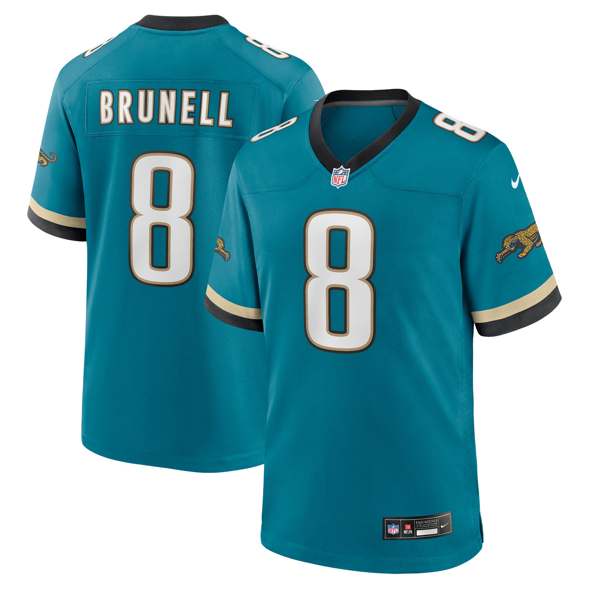 mens nike mark brunell teal jacksonville jaguars prowler throwback retired player game jersey Collection – Jaguars Jerseys & Hats for Every Fan