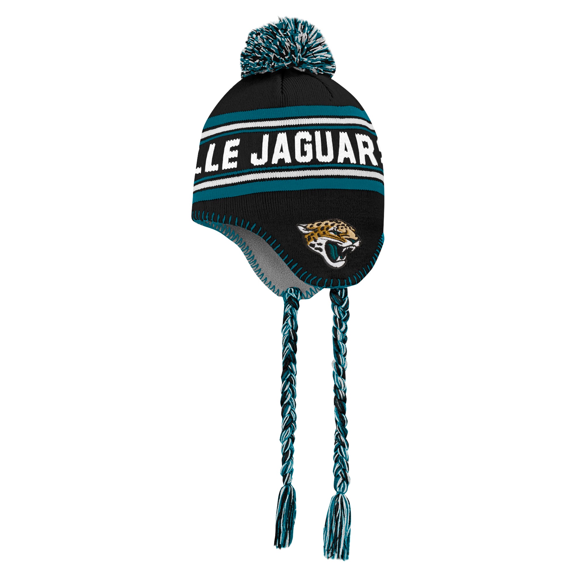 preschool black jacksonville jaguars jacquard tassel knit hat with pom Collection – Jaguars Jerseys & Hats for Every Fan