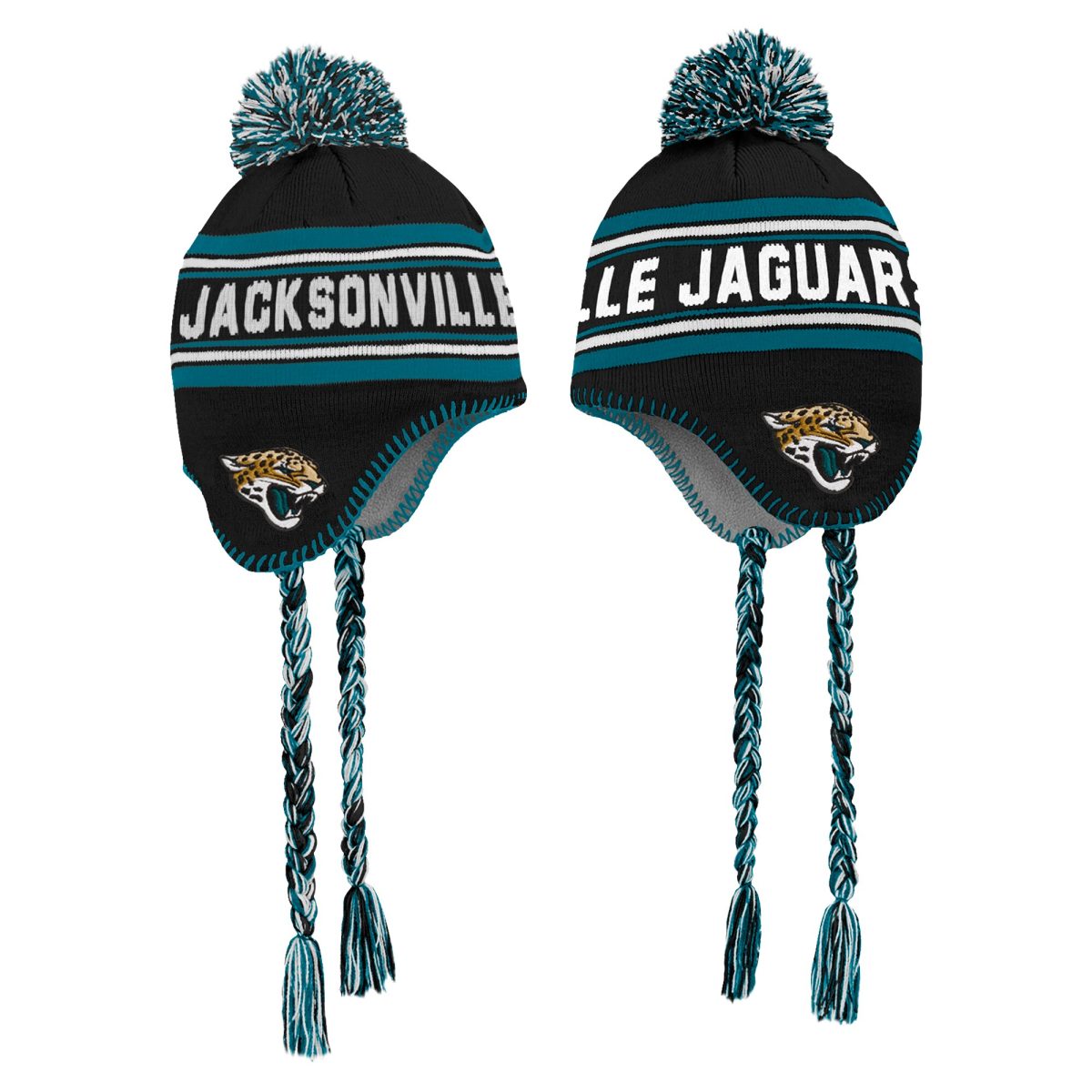 preschool black jacksonville jaguars jacquard tassel knit hat with pom Collection – Jaguars Jerseys & Hats for Every Fan