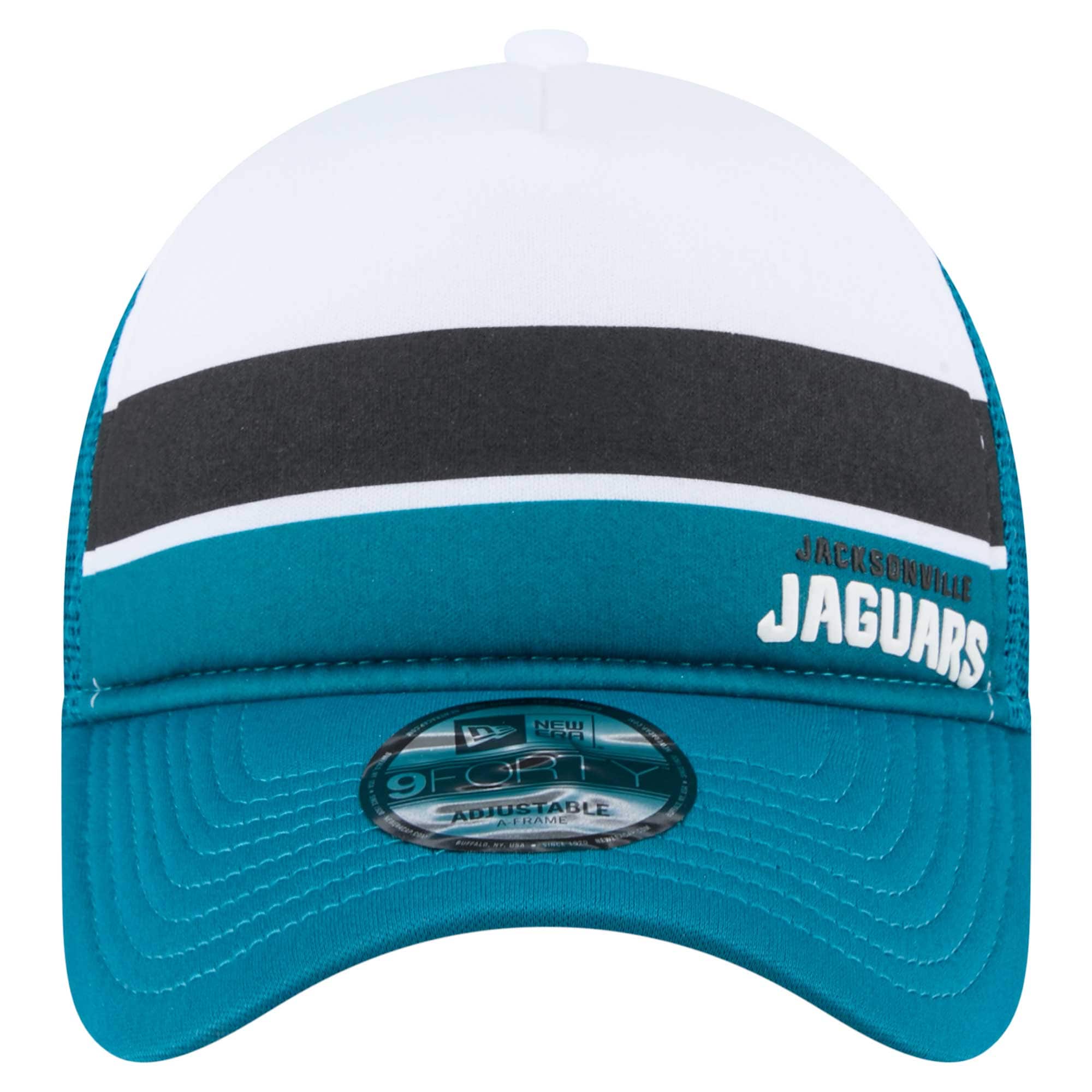 preschool new era teal jacksonville jaguars sport night color block 9forty a-frame trucker adjustable hat Collection – Jaguars Jerseys & Hats for Every Fan