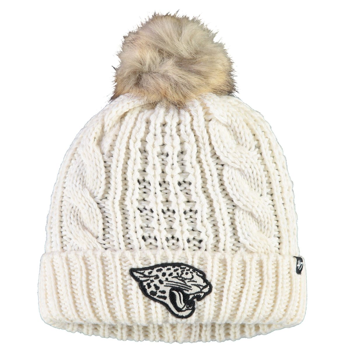 womens 47 cream jacksonville jaguars meeko cuffed knit hat with pom Collection – Jaguars Jerseys & Hats for Every Fan