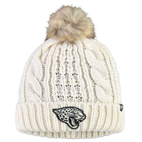womens 47 cream jacksonville jaguars meeko cuffed knit hat with pom Collection – Jaguars Jerseys & Hats for Every Fan