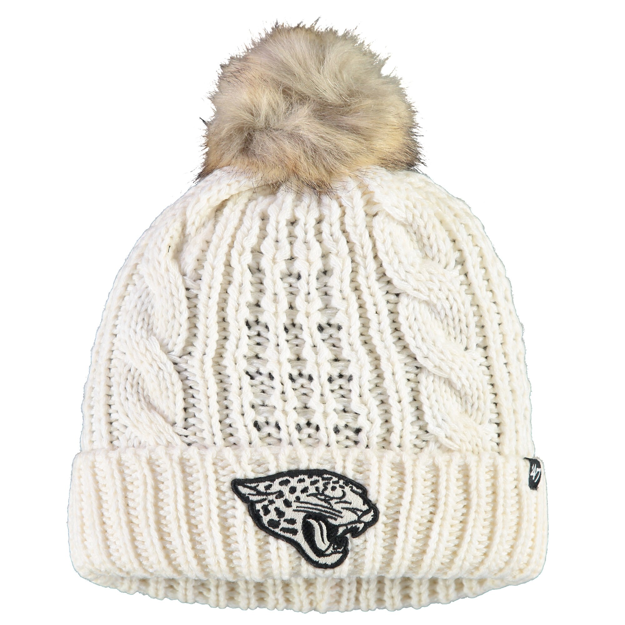 womens 47 cream jacksonville jaguars meeko cuffed knit hat with pom Collection – Jaguars Jerseys & Hats for Every Fan