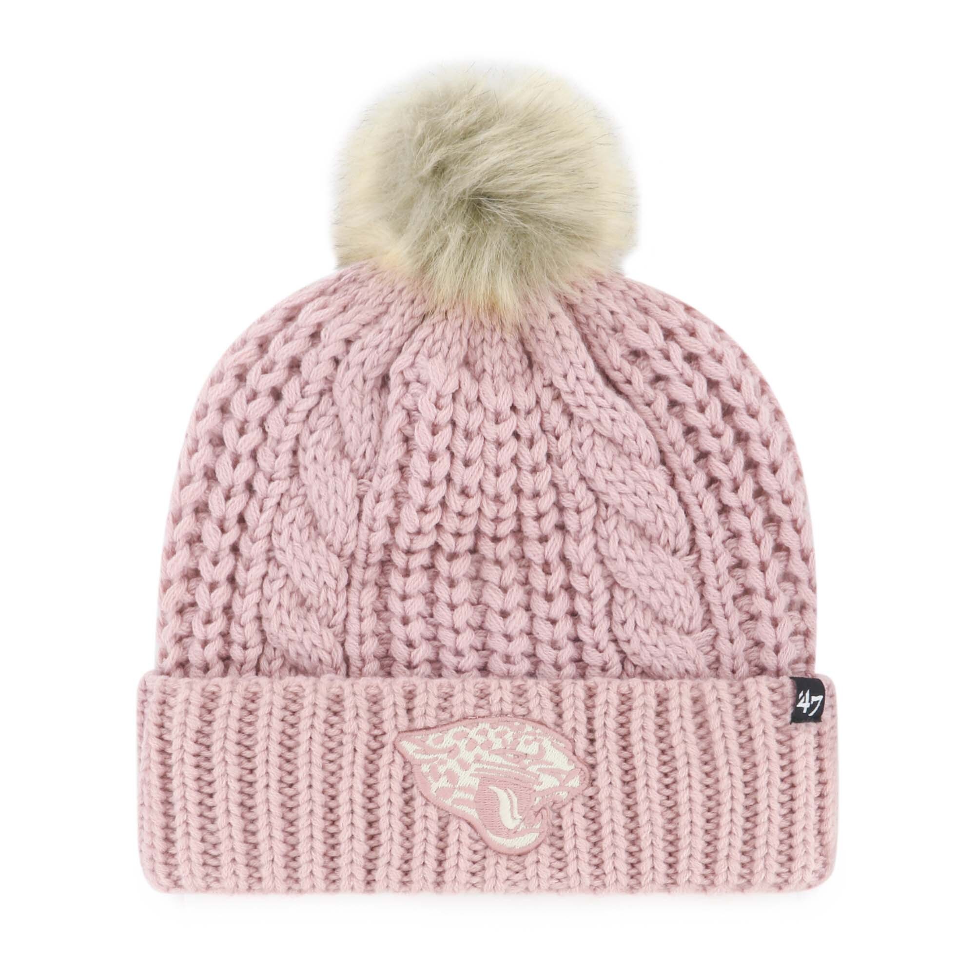 womens 47 dusty rose jacksonville jaguars meeko cuffed knit hat with pom Collection – Jaguars Jerseys & Hats for Every Fan