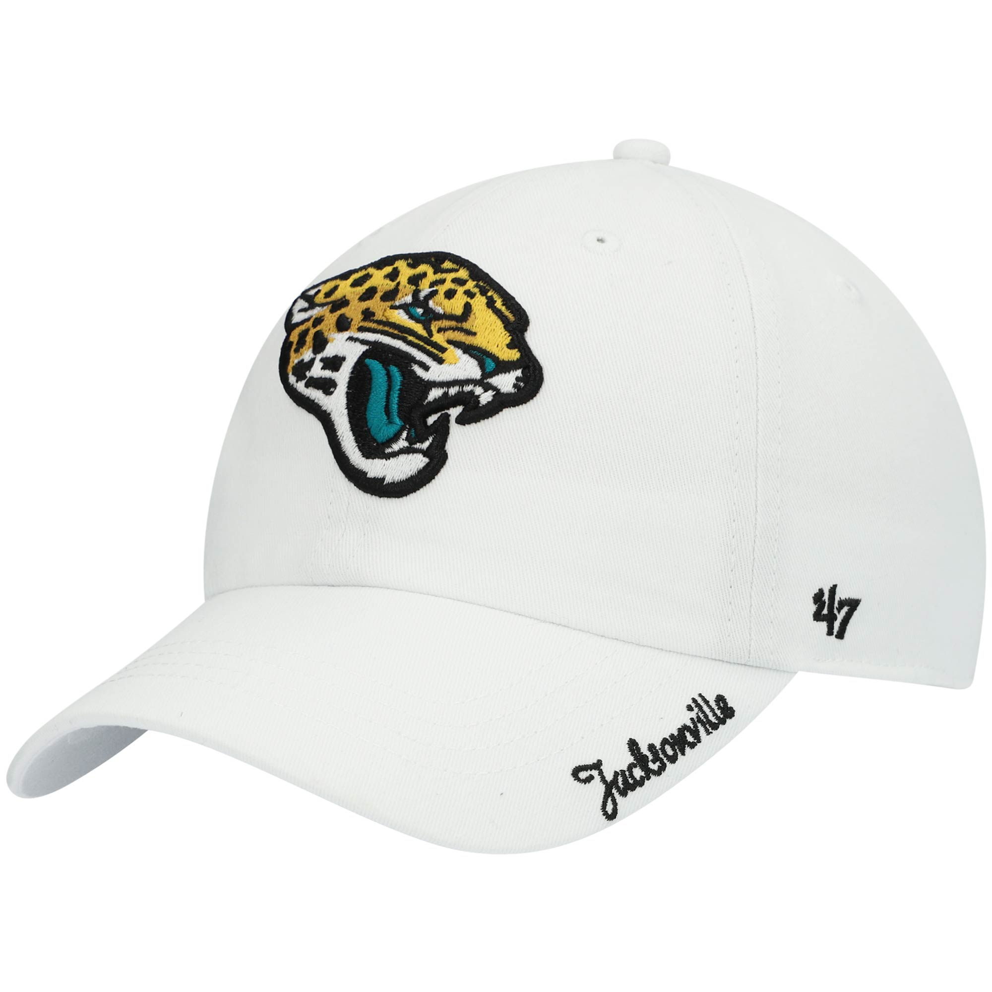 womens 47 white jacksonville jaguars miata clean up logo adjustable hat Collection – Jaguars Jerseys & Hats for Every Fan