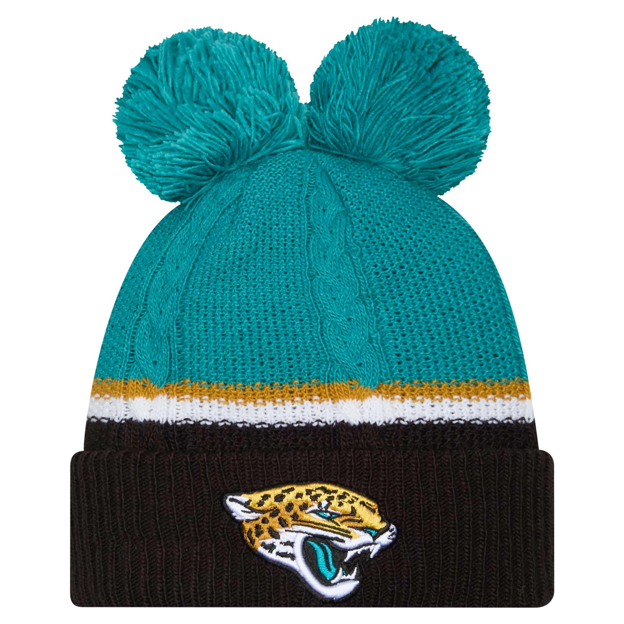 womens new era black jacksonville jaguars double bubble cuffed knit hat with poms Collection – Jaguars Jerseys & Hats for Every Fan