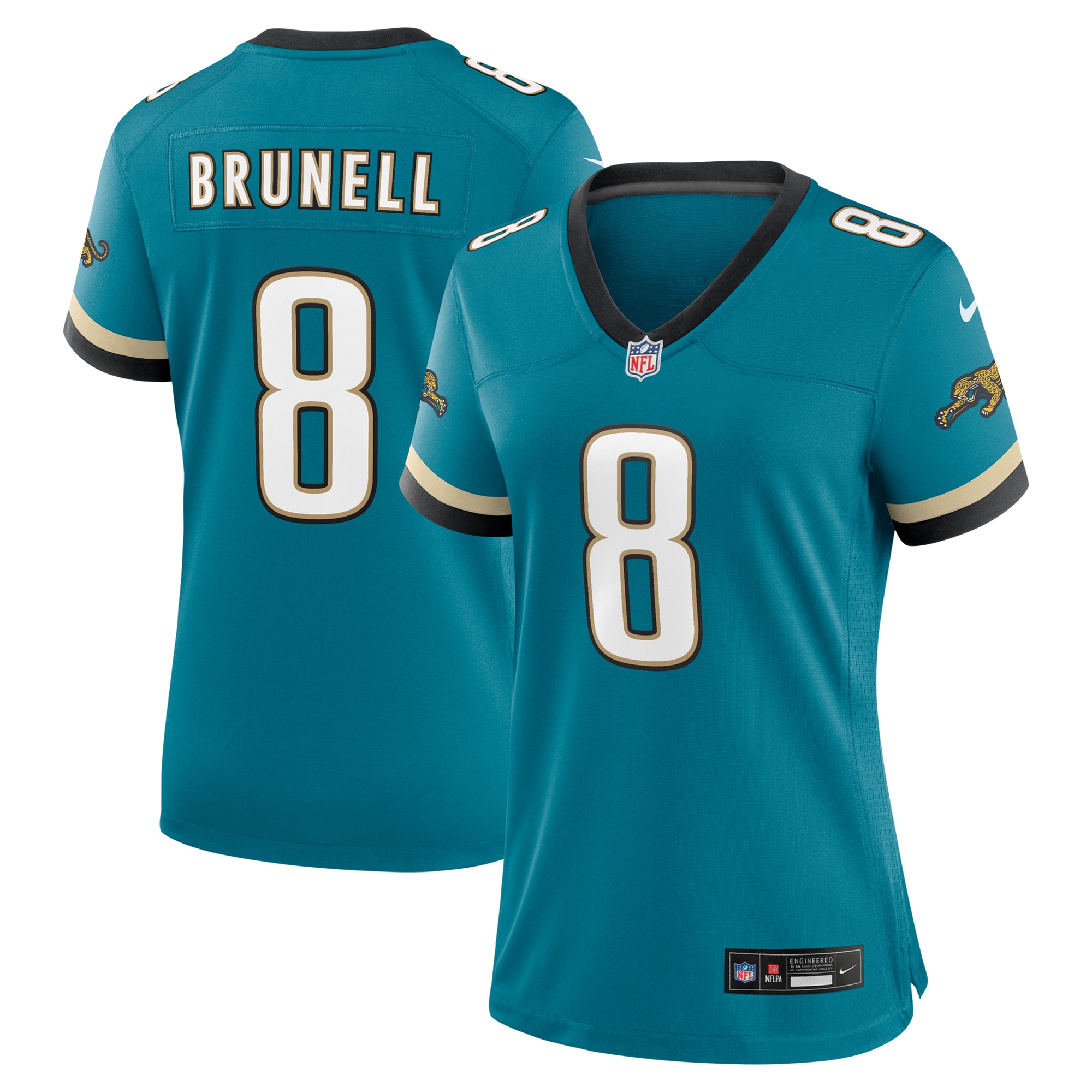 womens nike mark brunell teal jacksonville jaguars prowler throwback retired player game jersey Collection – Jaguars Jerseys & Hats for Every Fan