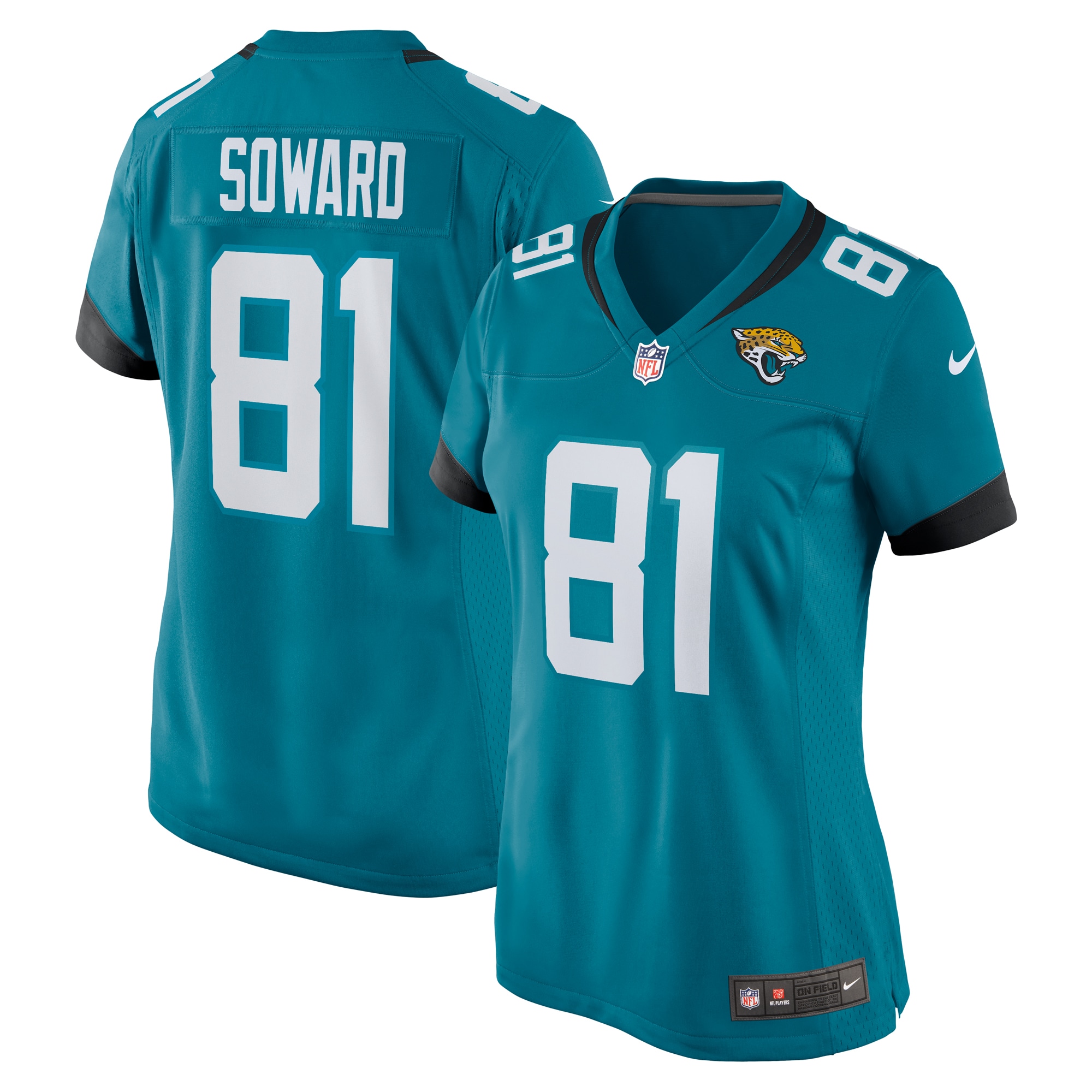 womens nike r. jay soward teal jacksonville jaguars retired player team game jersey Collection – Jaguars Jerseys & Hats for Every Fan
