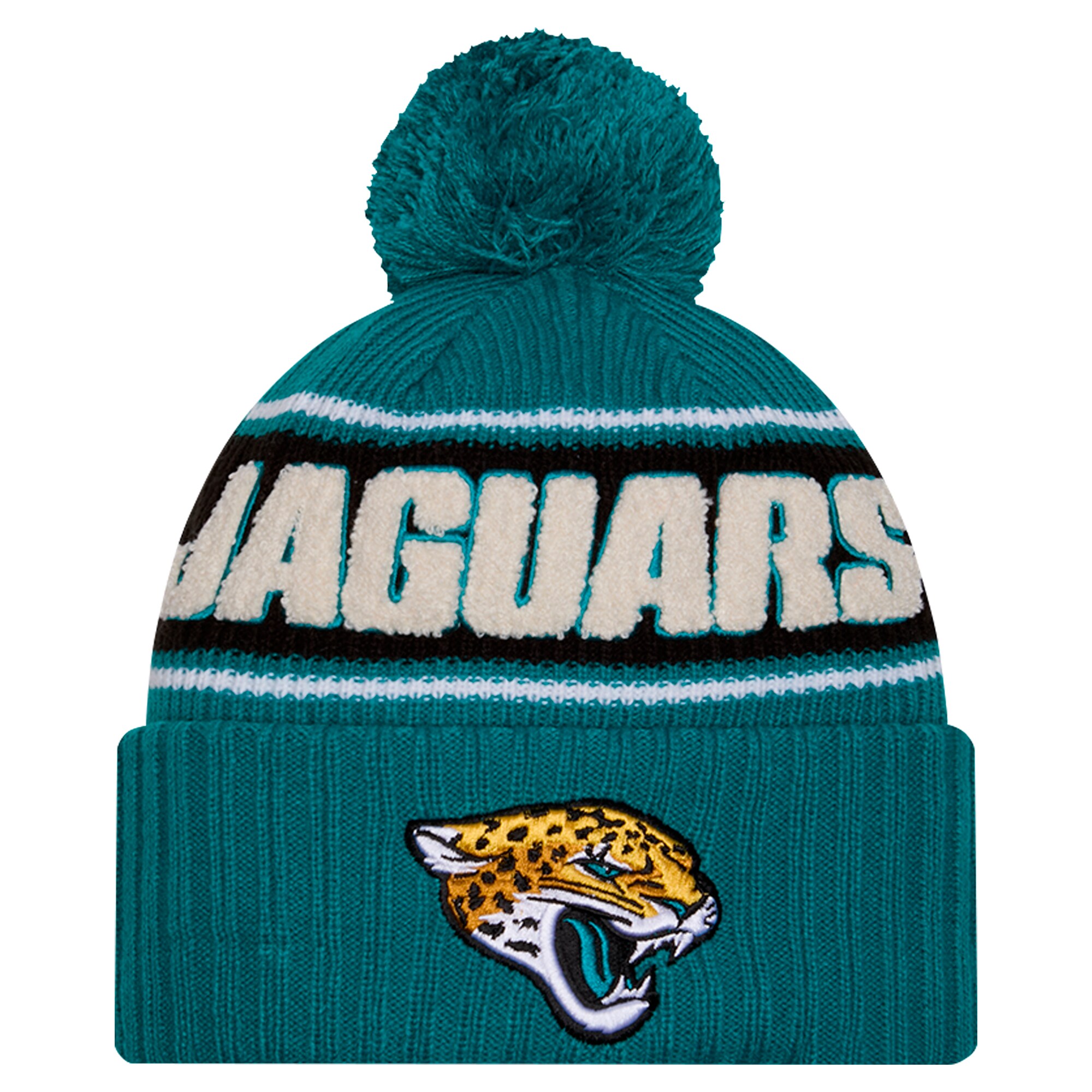 youth new era teal jacksonville jaguars 202425 sideline cuffed knit hat with pom Collection – Jaguars Jerseys & Hats for Every Fan