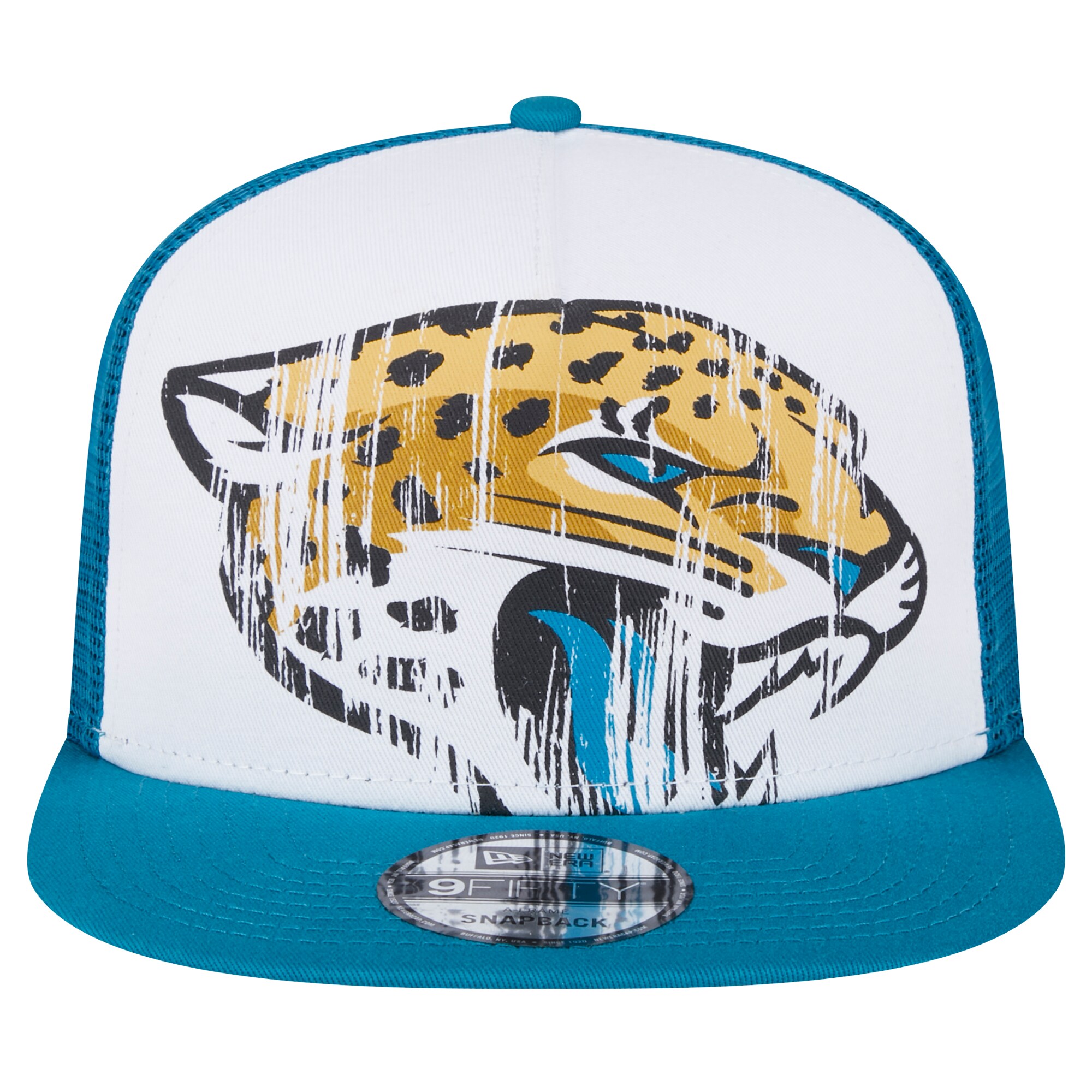 youth new era whiteteal jacksonville jaguars distressed 9fifty a-frame snapback hat Collection – Jaguars Jerseys & Hats for Every Fan