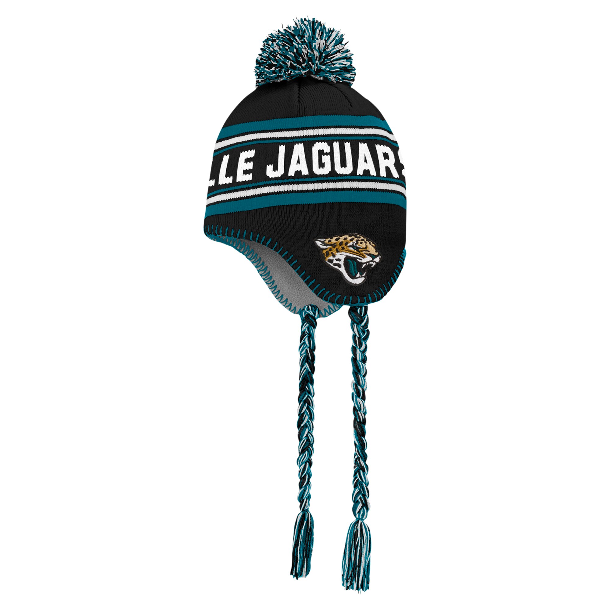 youth teal jacksonville jaguars jacquard tassel knit hat with pom Collection – Jaguars Jerseys & Hats for Every Fan